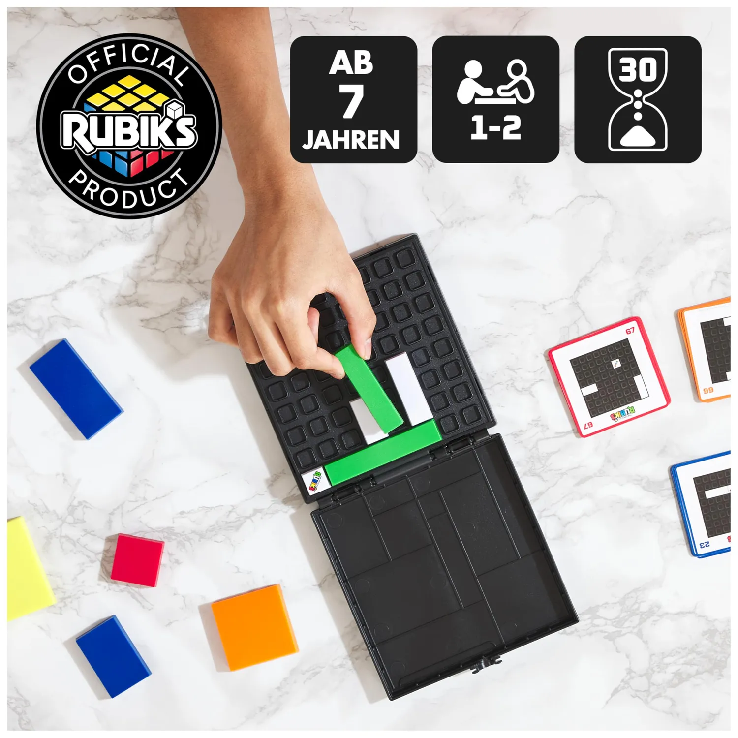 Rubik's Gridlock Knobelspiel mit 88 Aufgaben solo und Team