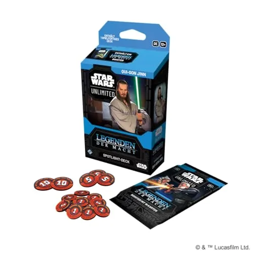 Asmodee Star Wars Unlimited Legenden der Macht Spotlight Deck Qui-Gon Jinn 50