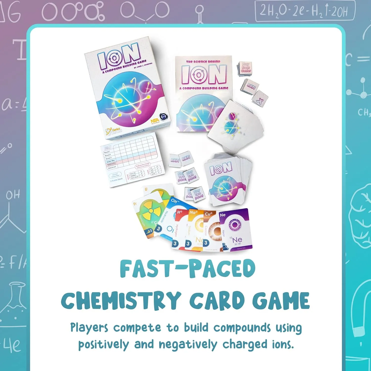 Genius Games Ion Compound Building Kartenspiel 2nd Edition Chemie