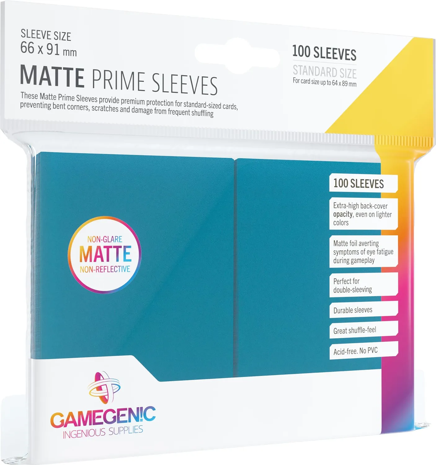Gamegenic Matte Prime Kartenhüllen Gelb 100 Stück