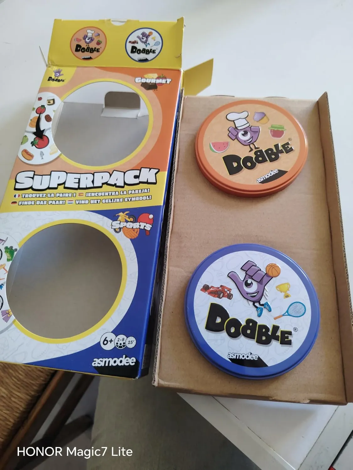 Dobble Superpack Sports Gourmet Kartenspiel 2er-Set