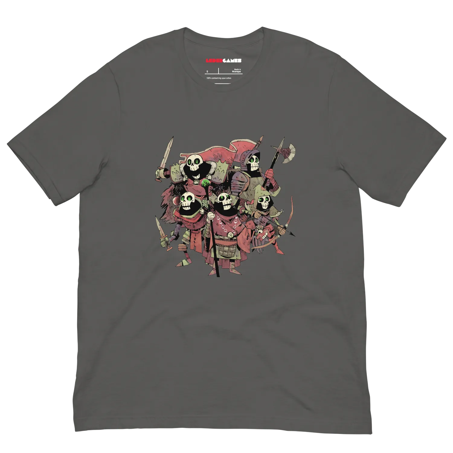 Leder Games Vast Skeleton T-Shirt Schwarz Baumwolle