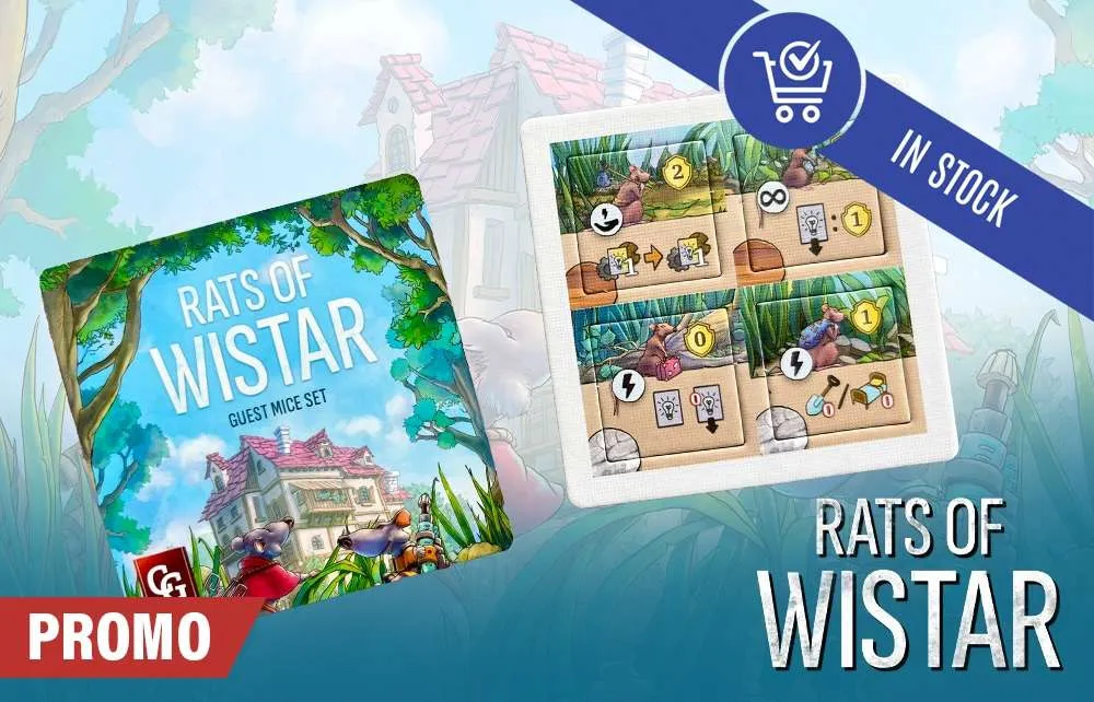 Capstone Games Rats of Wistar Guest Mice Brettspiel-Promo 4 Tiles