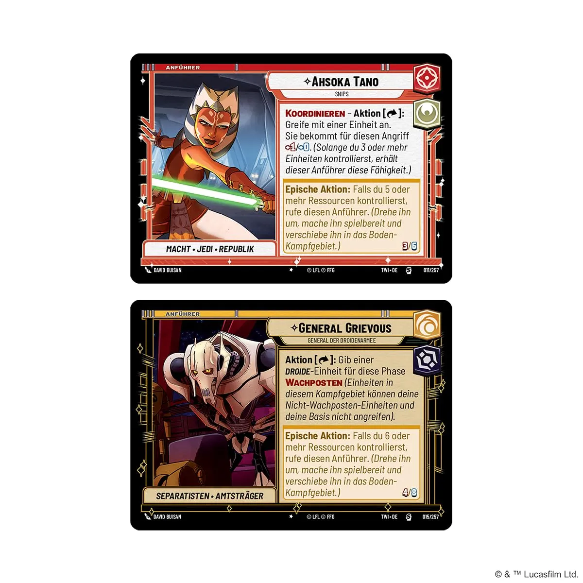 Fantasy Flight Star Wars Unlimited Niedergang der Republik Starter Deutsch