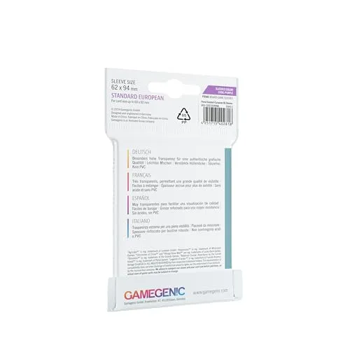 Gamegenic Prime Standard European Kartenhüllen transparent 50 Stück