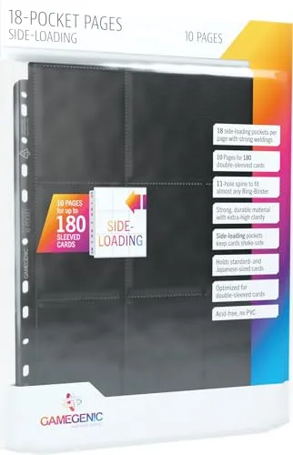 Gamegenic Sideloading 18-Pocket Pages Kartenalbum schwarz 10 Seiten