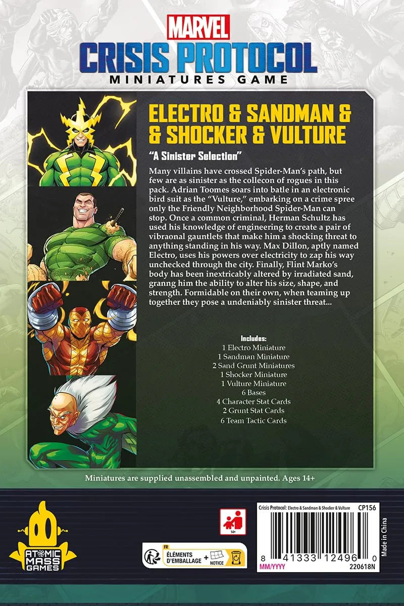Atomic Mass Marvel Crisis Protocol Electro Sandman Erweiterung