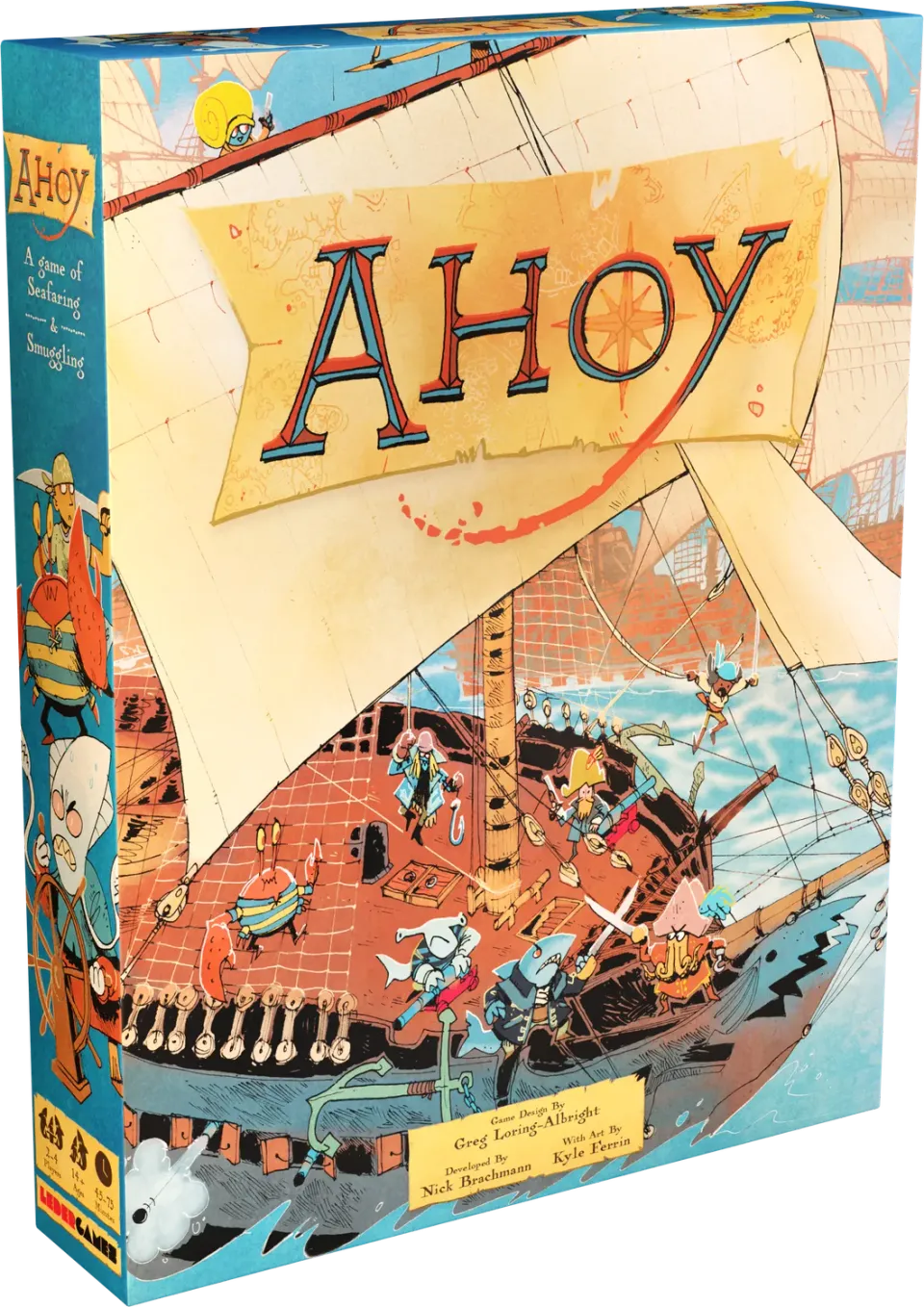 Leder Games Ahoy Brettspiel 2-4 Spieler Würfel