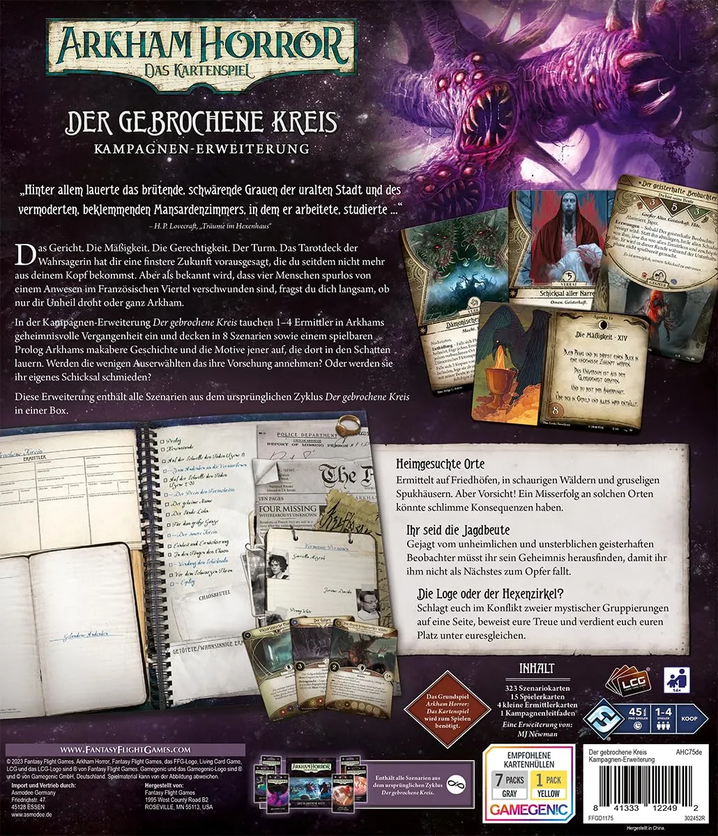 Asmodee Arkham Horror Das Kartenspiel Gebrochene Kreis Erweiterung