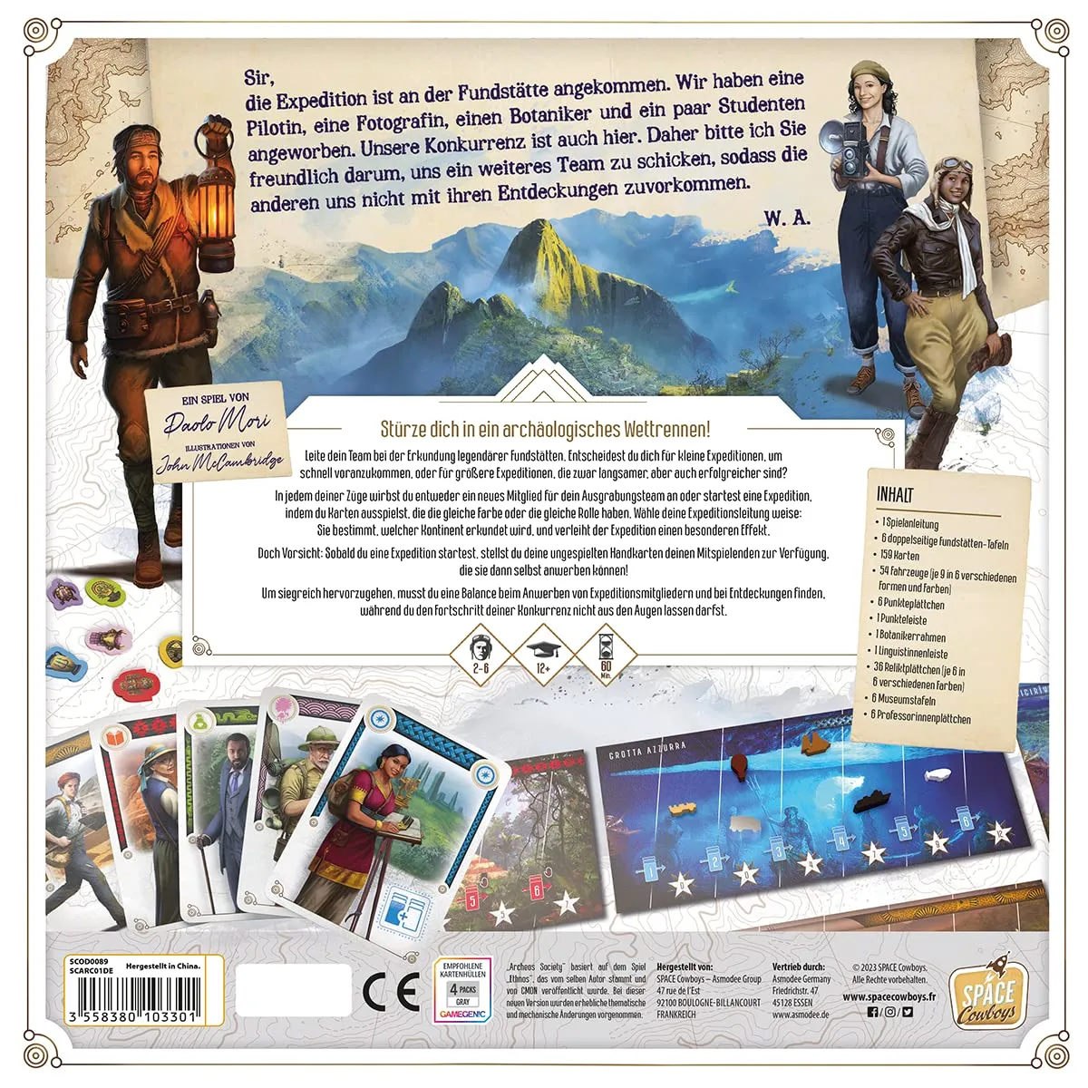 Space Cowboys Archeos Society Kennerspiel Expedition Deutsch