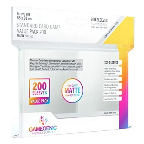 Gamegenic Matte Standard Kartenhüllen 200 Stück Value Pack