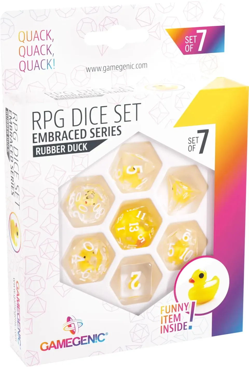 Gamegenic Embraced Rubber Duck RPG Würfelset 7-teilig