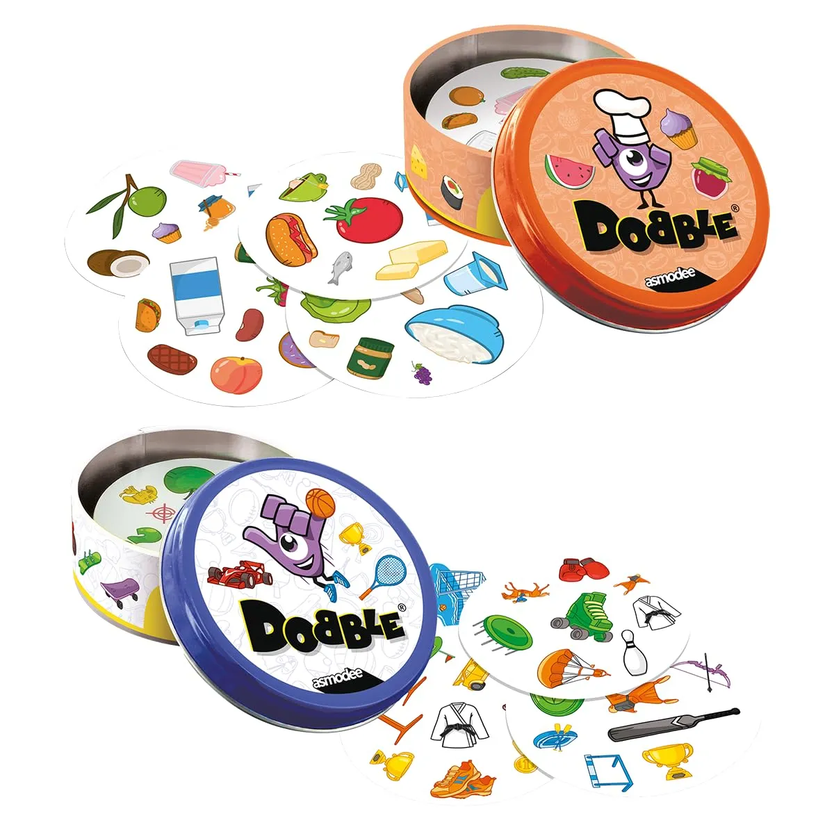 Dobble Superpack Sports Gourmet Kartenspiel 2er-Set