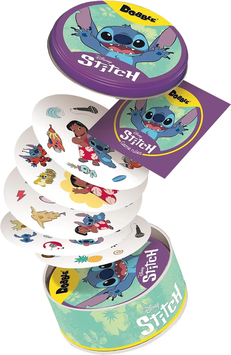 Dobble Disney Stitch Kartenspiel Metalldose Reaktion