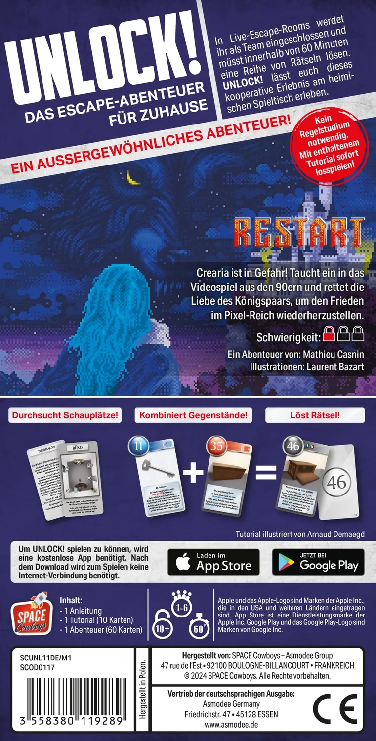 Space Cowboys Unlock Restart Rätselspiel deutsch 60 Min