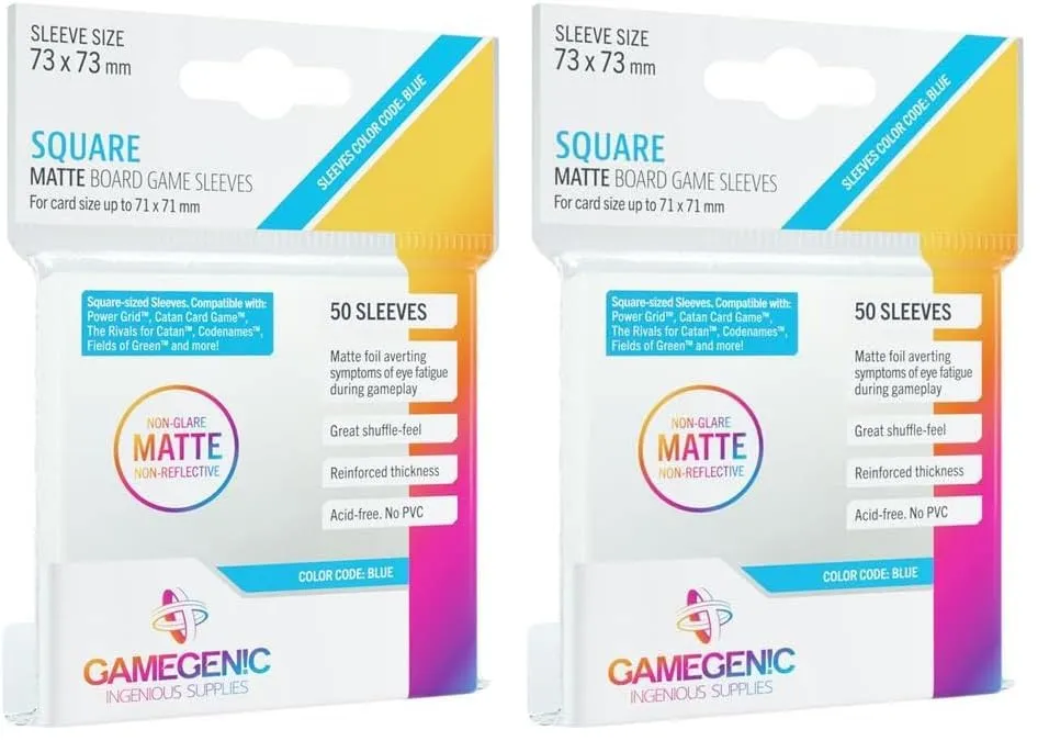 Gamegenic Matte Square Sleeves 73x73mm Kartenhüllen 50 Stück