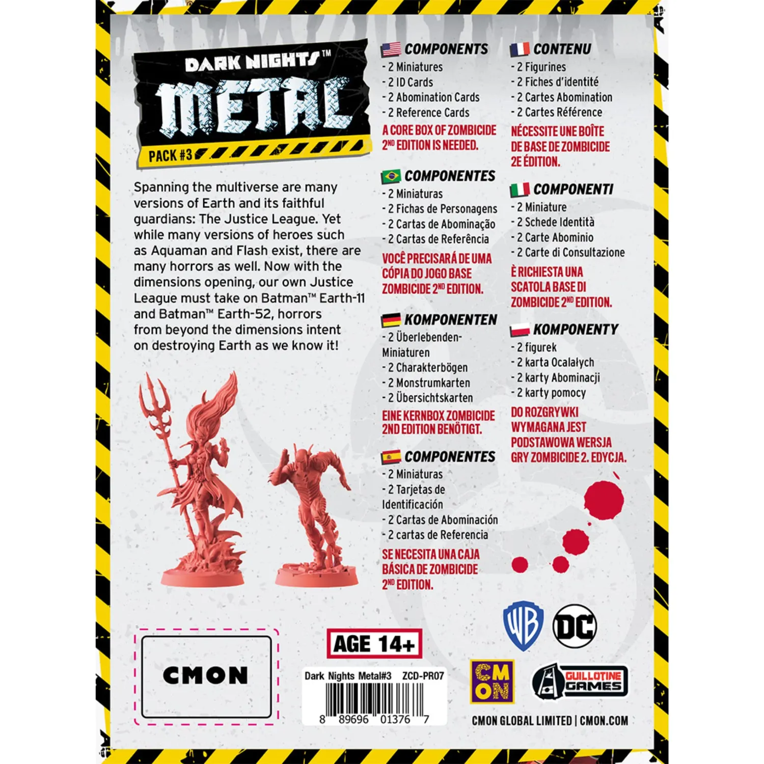 CMON Zombicide 2. Edition Batman Metal Pack 3 Erweiterung