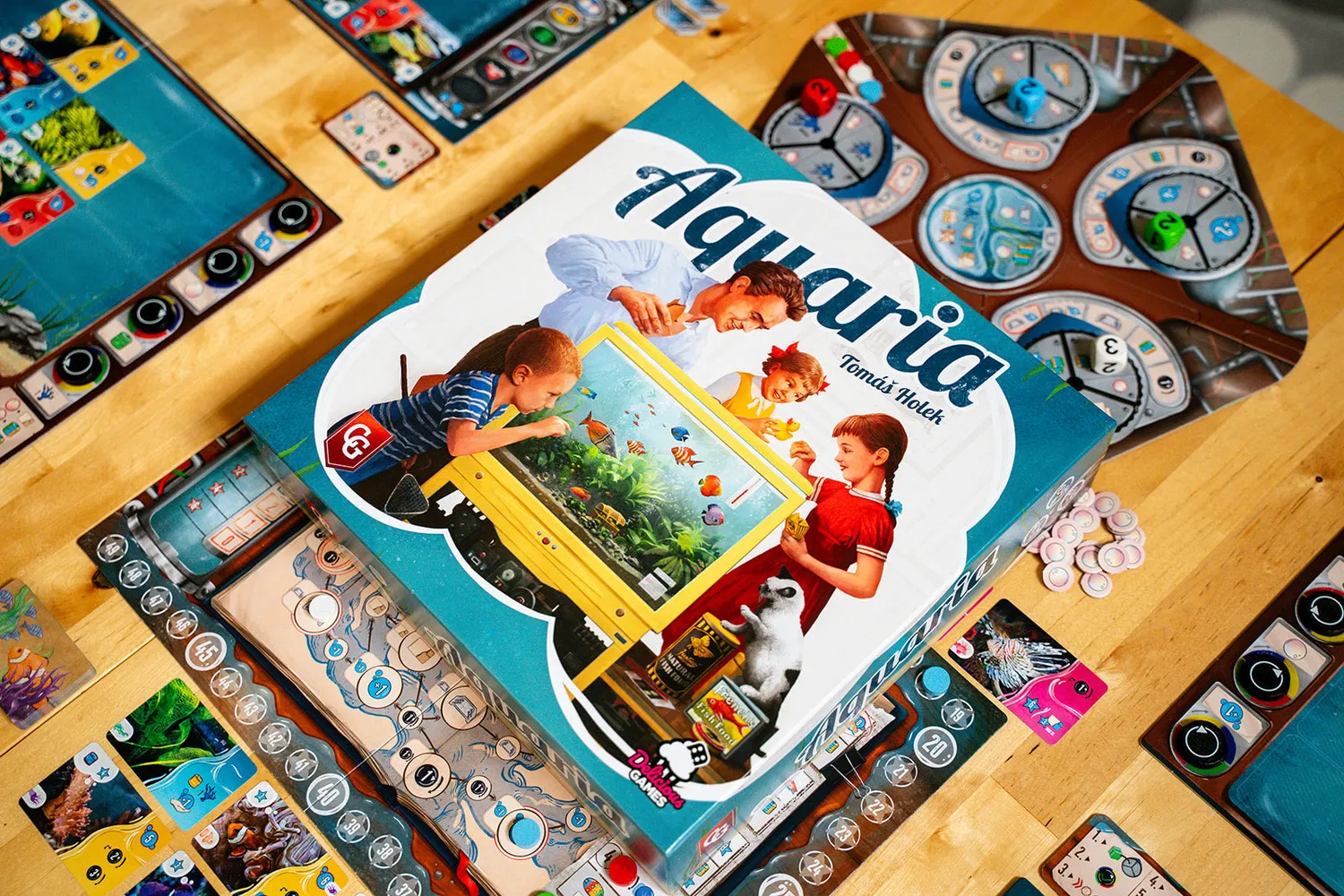 Capstone Games Aquaria Brettspiel Aquarium-Strategie