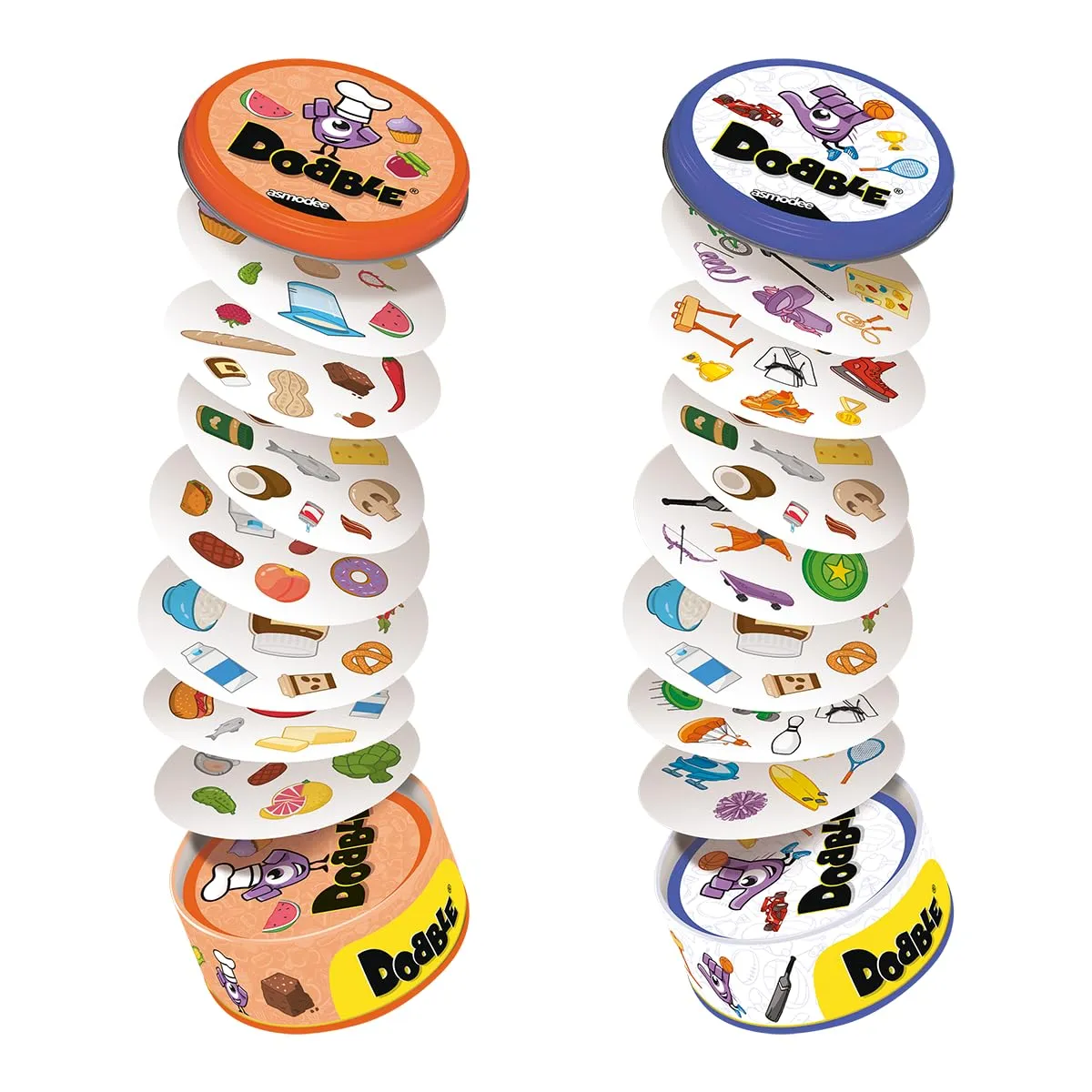 Dobble Superpack Sports Gourmet Kartenspiel 2er-Set