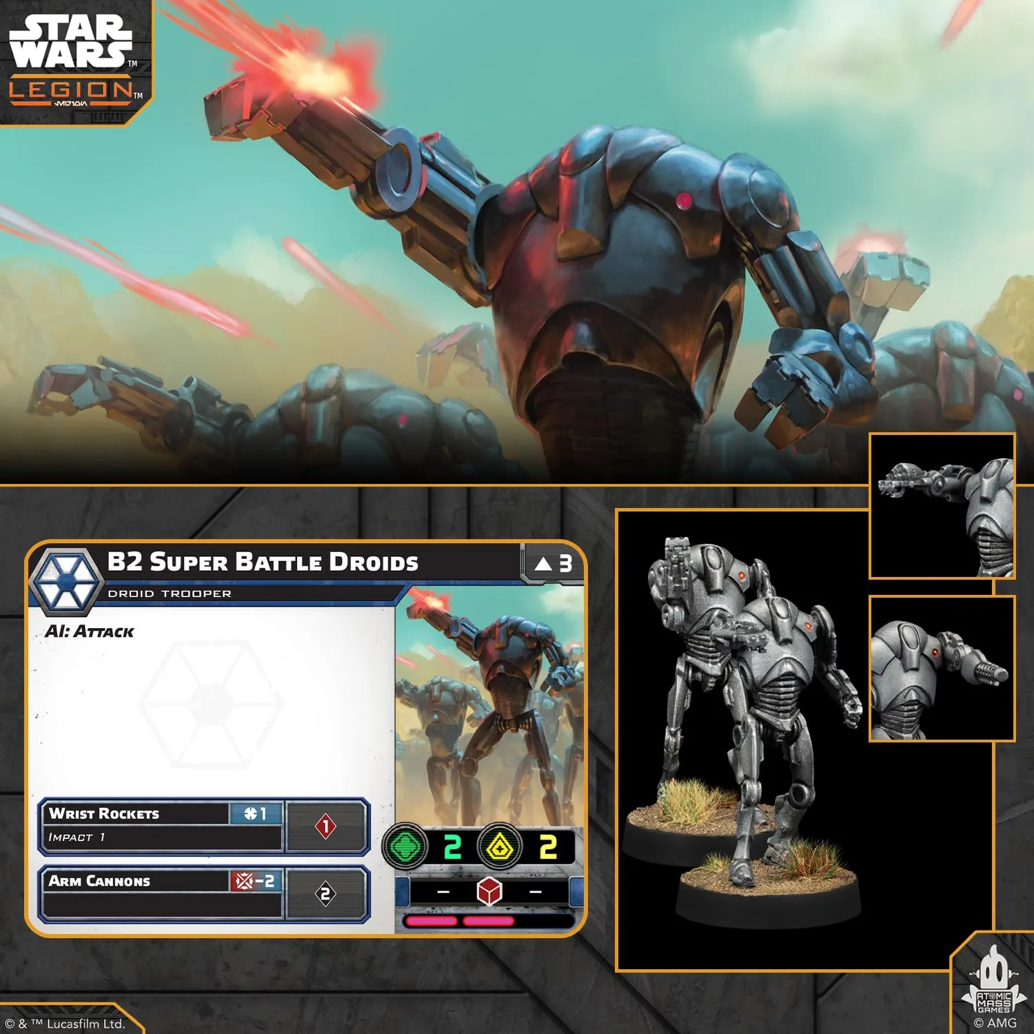 Asmodee Star Wars: Legion B2 Superkampfdroiden Korps-Erweiterung