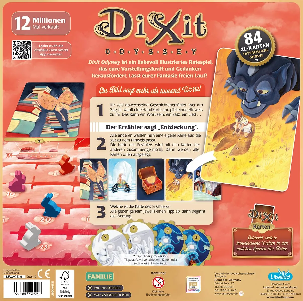 Asmodee Dixit Odyssey Familienspiel Grundspiel Auflage 2024