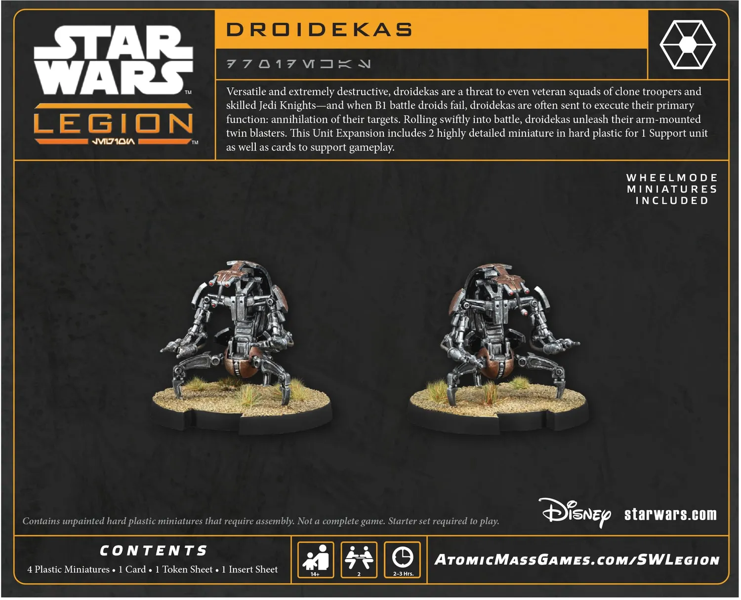Asmodee Star Wars Legion Droidekas Erweiterung Unterstützung