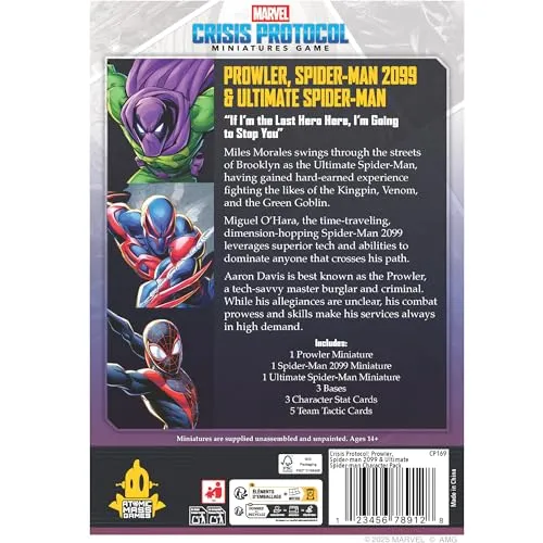 Asmodee Marvel Crisis Protocol Prowler Spider-Man 2099 Set