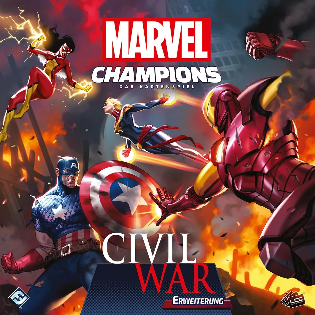 Asmodee Marvel Champions Civil War Kartenspiel-Erweiterung Deutsch kooperativ