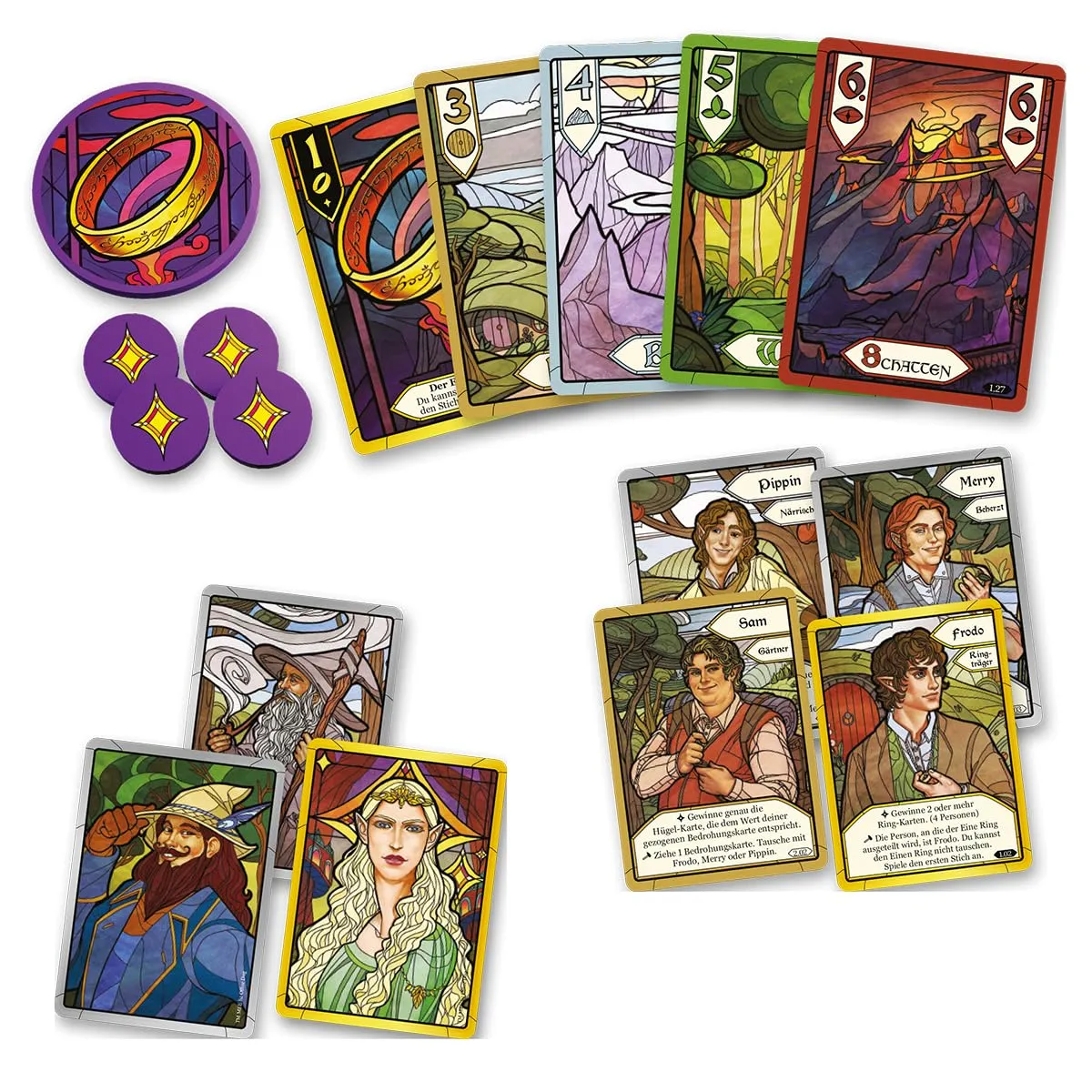 Der Herr der Ringe Die Gefährten Stichspiel Kartenspiel kooperativ