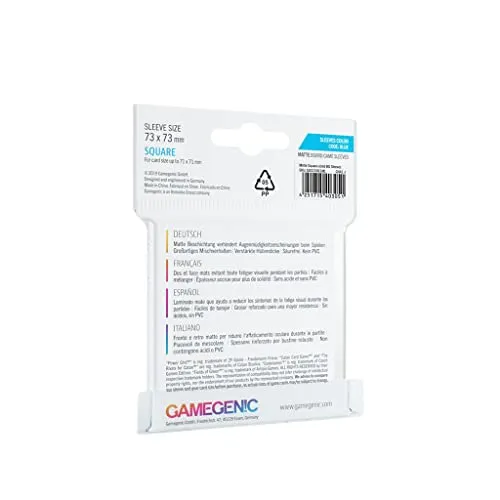 Gamegenic Matte Square Sleeves 73x73mm Kartenhüllen 50 Stück