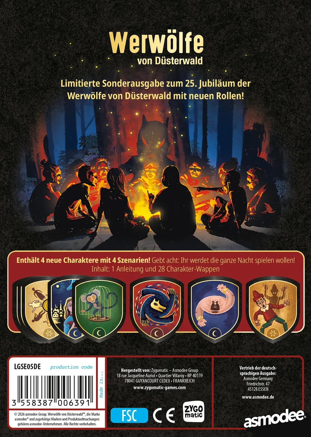 Asmodee Werwölfe von Düsterwald 25 Jahre Special Edition Party