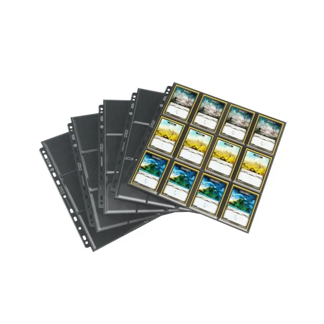 Gamegenic 24-Pocket Sideloading Sammelkarten-Seiten Schwarz 10er