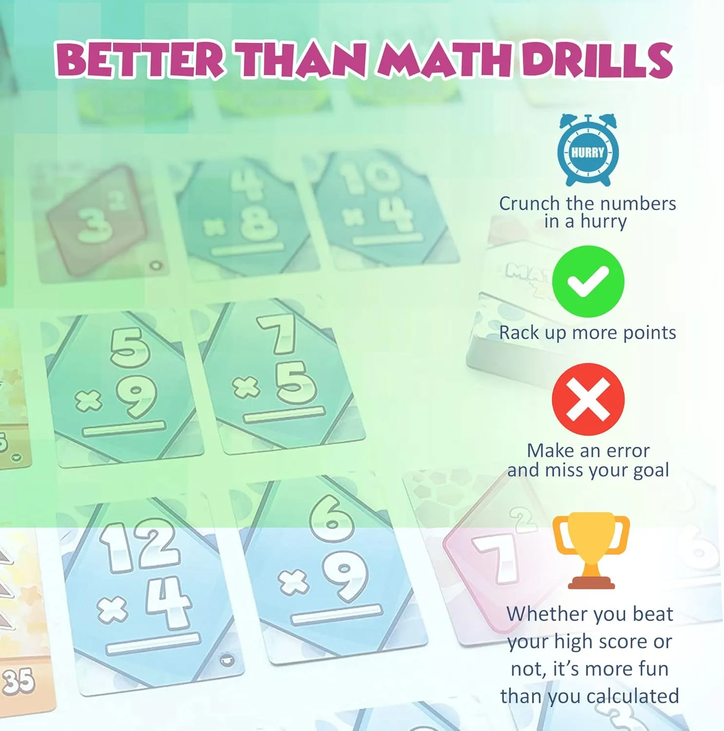 Genius Games Math Rush 2 Kartenspiel Multiplikation
