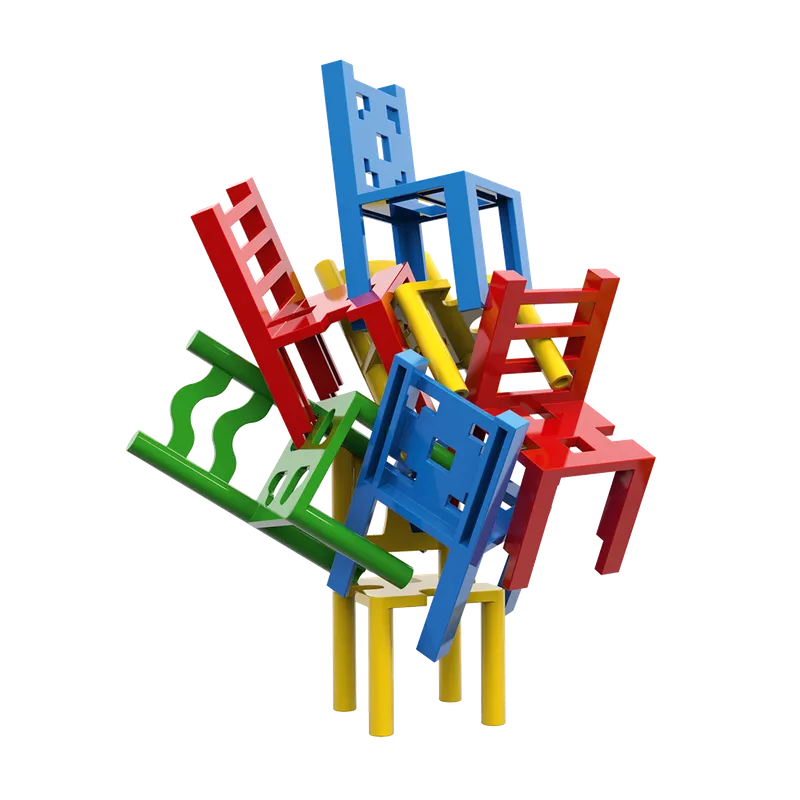 Cranio Mistakos Chairs Geschicklichkeitsspiel Stapel