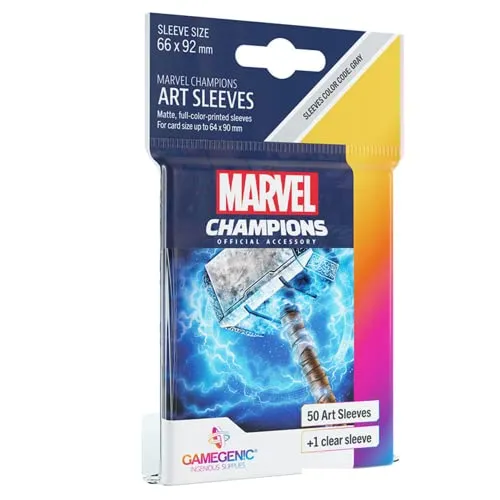 Gamegenic Marvel Champions Sleeves Kartenhüllen Thor Grau 50 Stück