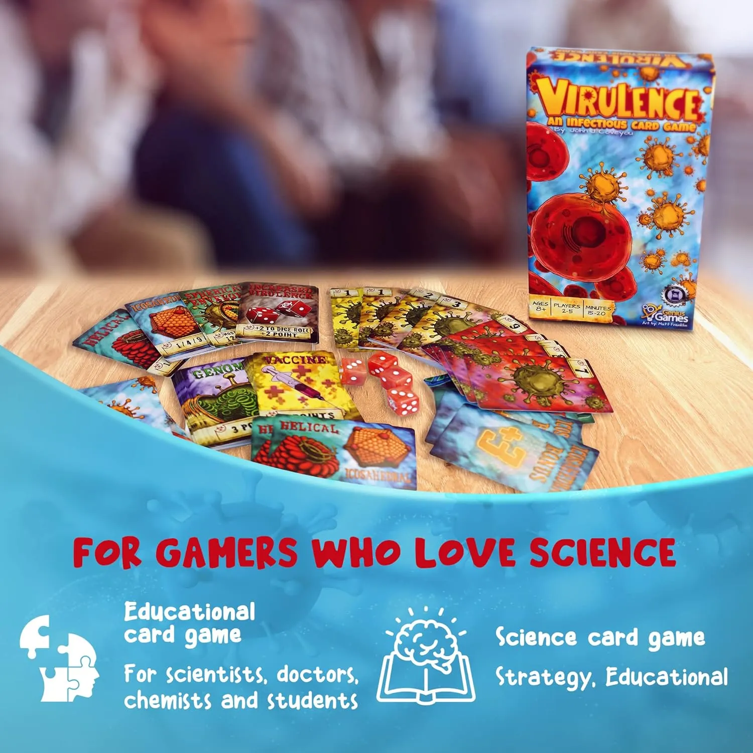 Genius Games Virulence Kartenspiel Virus Bieten ab 8 Jahren