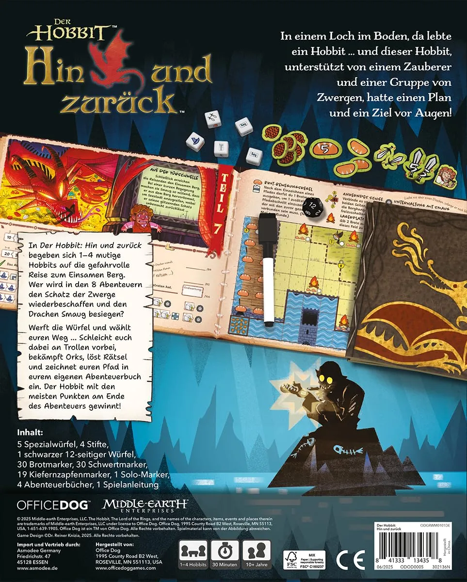 Office Dog Der Hobbit Hin und zurück Familienspiel deutsch 1-4 Spieler