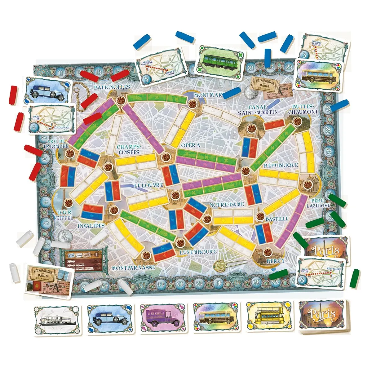 Days of Wonder Zug um Zug Paris Brettspiel Deutsch 2-4 Spieler