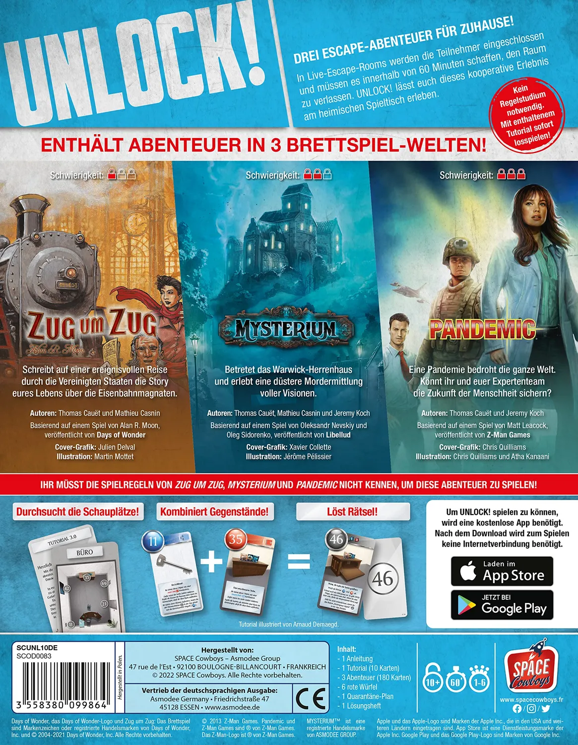 Space Cowboys Unlock Game Adventures Rätselspiel Deutsch
