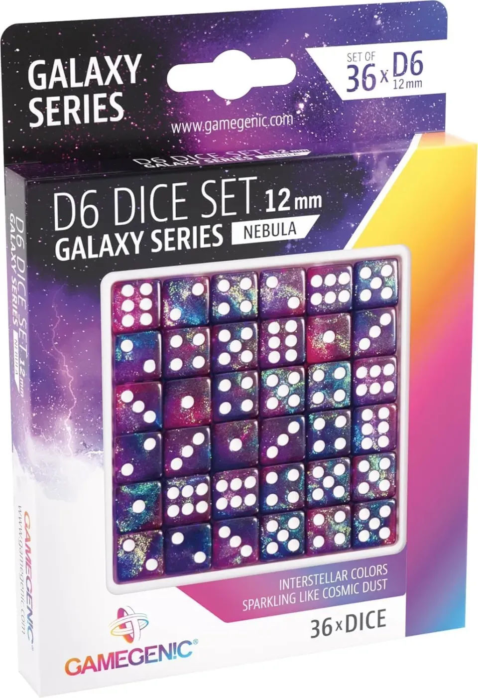 Gamegenic Galaxy Nebula D6 Würfelset 36 Acryl 12mm