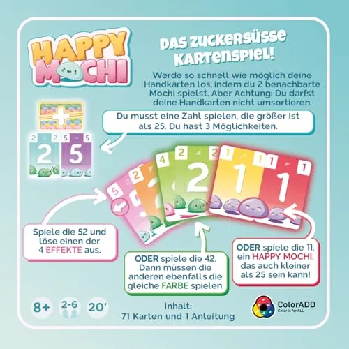 Asmodee Happy Mochi Kartenspiel Deutsch 2-6 Spieler