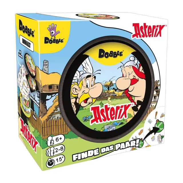 Dobble Asterix Familienspiel Kartenspiel Metalldose