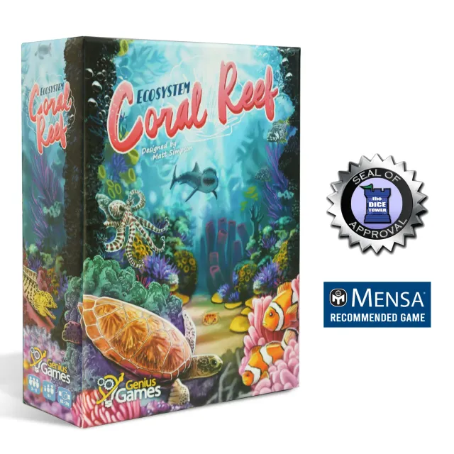 Genius Games Ecosystem Coral Reef Kartenspiel 2-6 Spieler Familie
