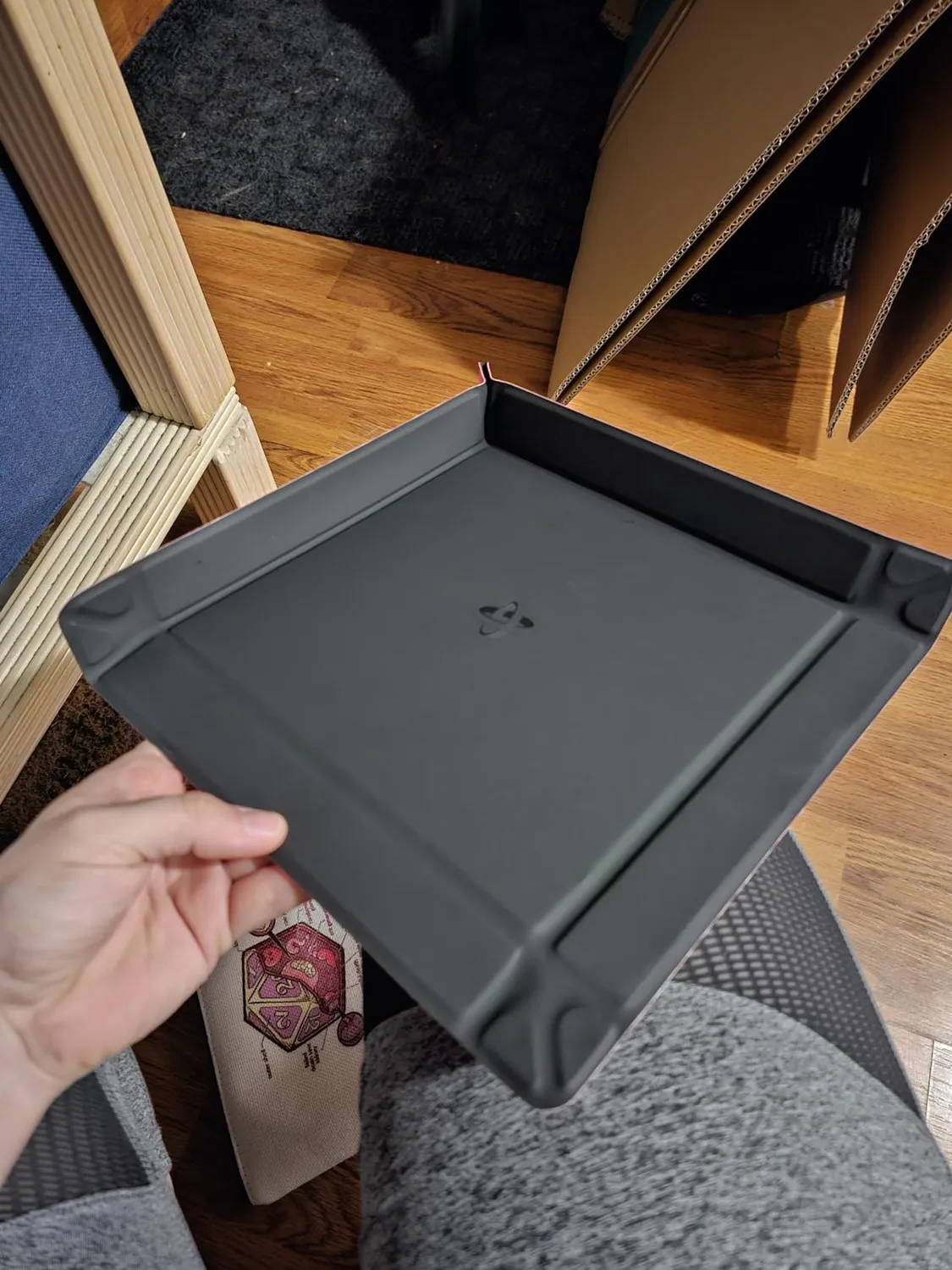 Gamegenic Magnetic Dice Tray Square Würfelschale schwarz-grün