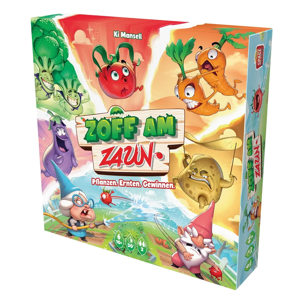 Asmodee Zoff am Zaun Strategiespiel 2 Spieler Garten