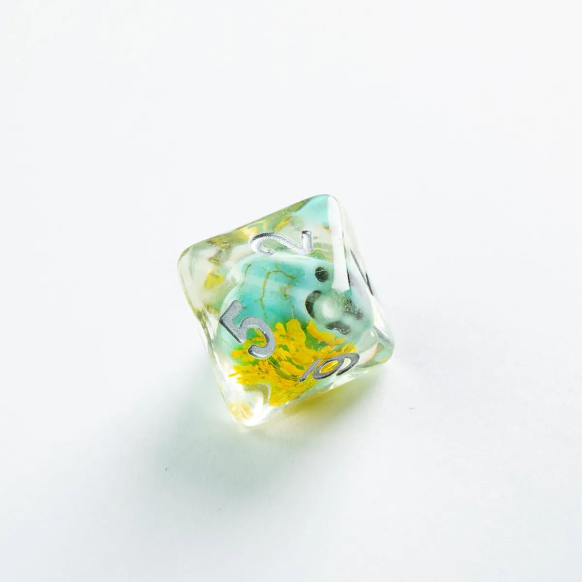 Gamegenic Embraced Green Skull Würfelset 7-teilig Resin