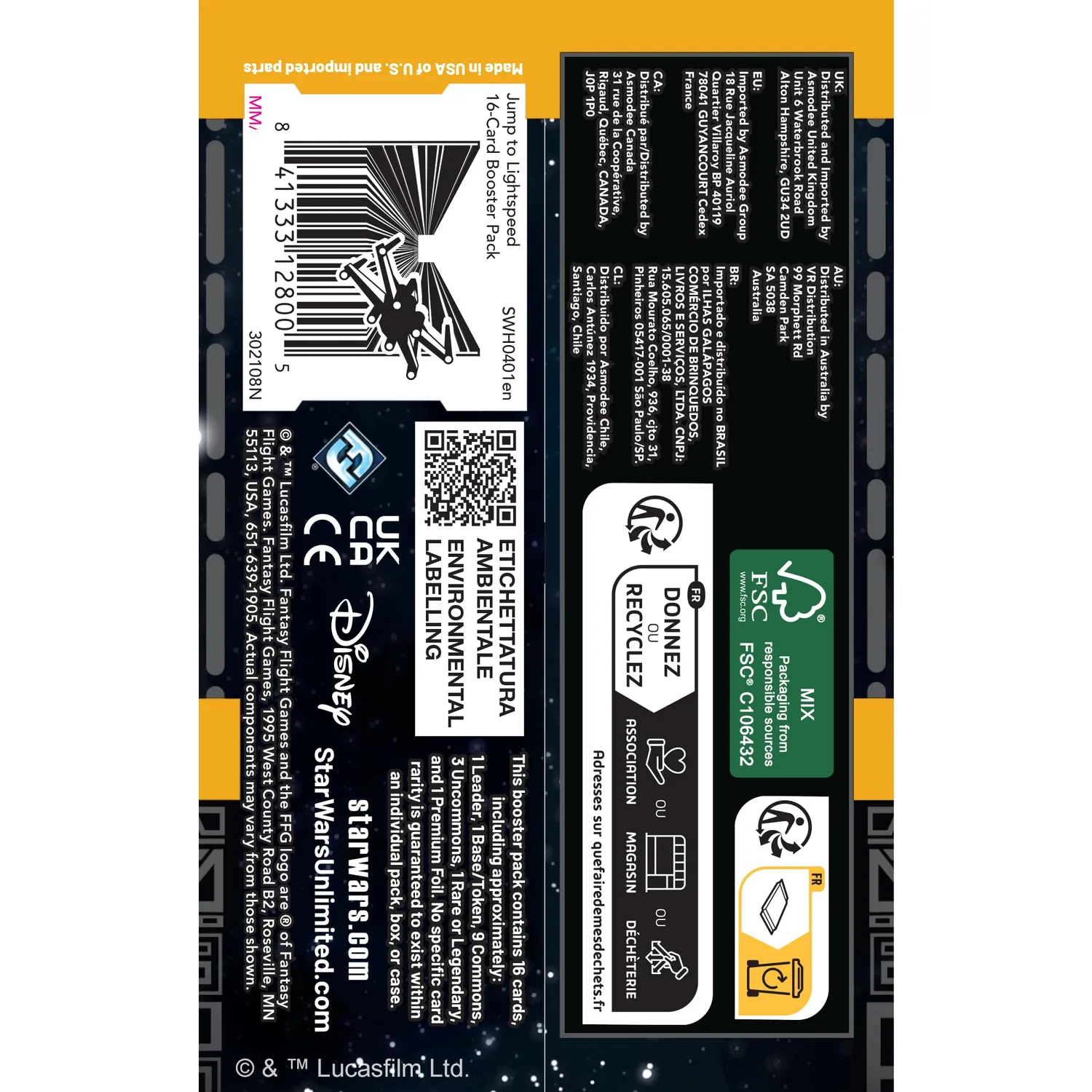 Asmodee Star Wars Unlimited Jump to Lightspeed Booster-Display Set 4