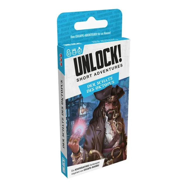 Asmodee Unlock! Short Adventures Der Schatz des Oktopus Familienspiel schwer
