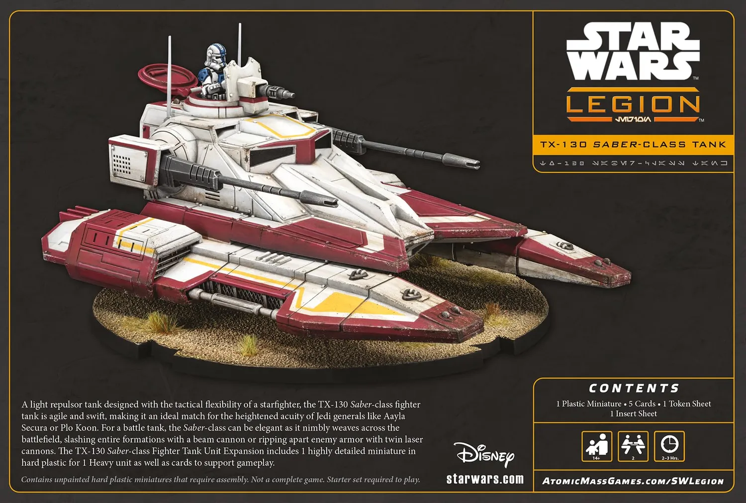 Star Wars Legion TX-130 Saber Tank Tabletop-Erweiterung Republik