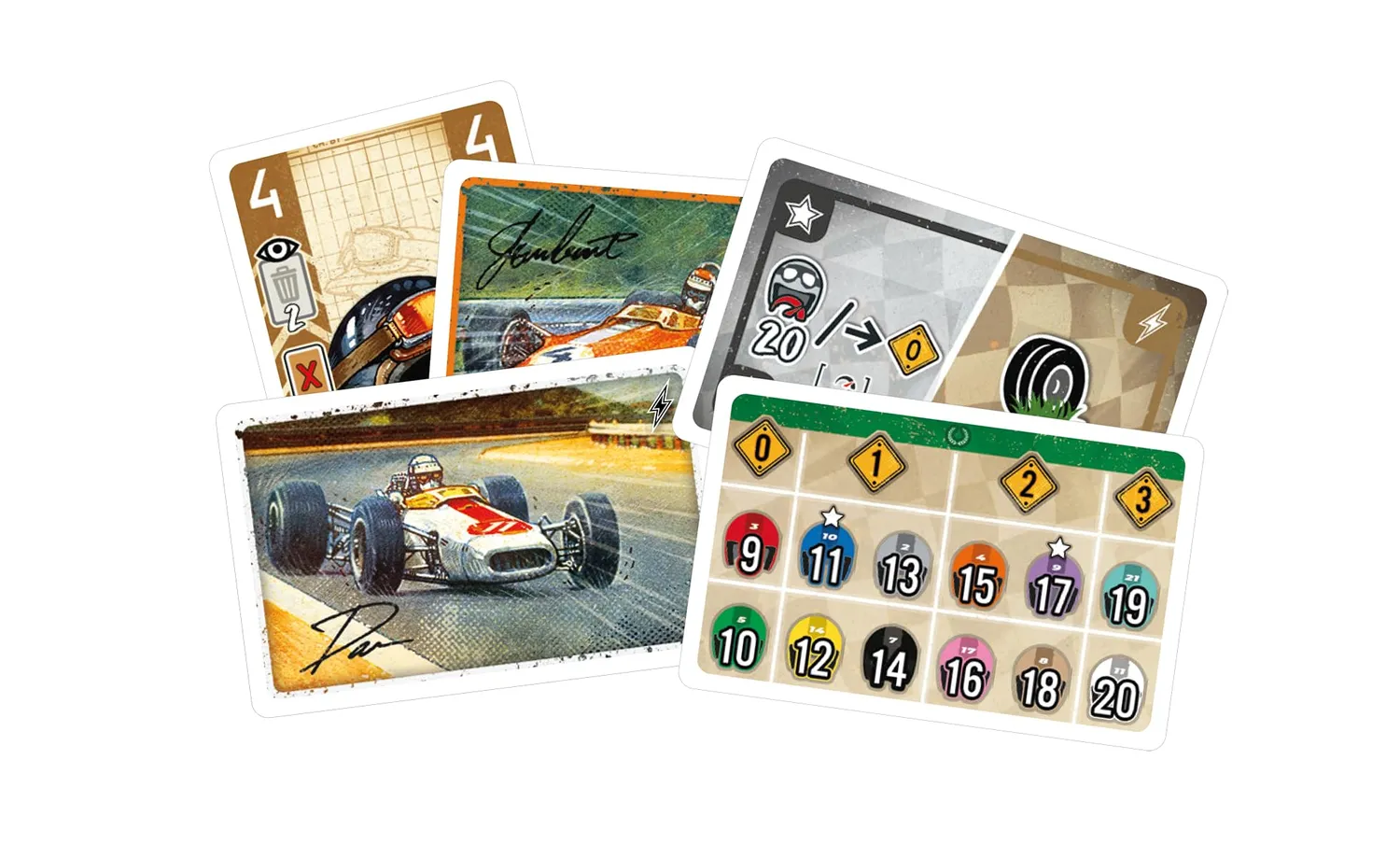 Asmodee Heat Legenden Erweiterung Deutsch für 12 Rennwagen